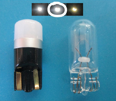 501/T10/w5w Diffused Lens Ivory White Bulb
