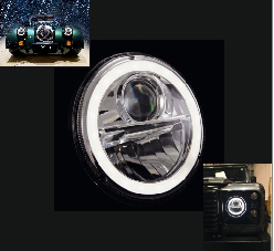 Wipac 7\\\" LED headlight with Angel Eye DRLs